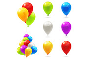 Toy balloons icons