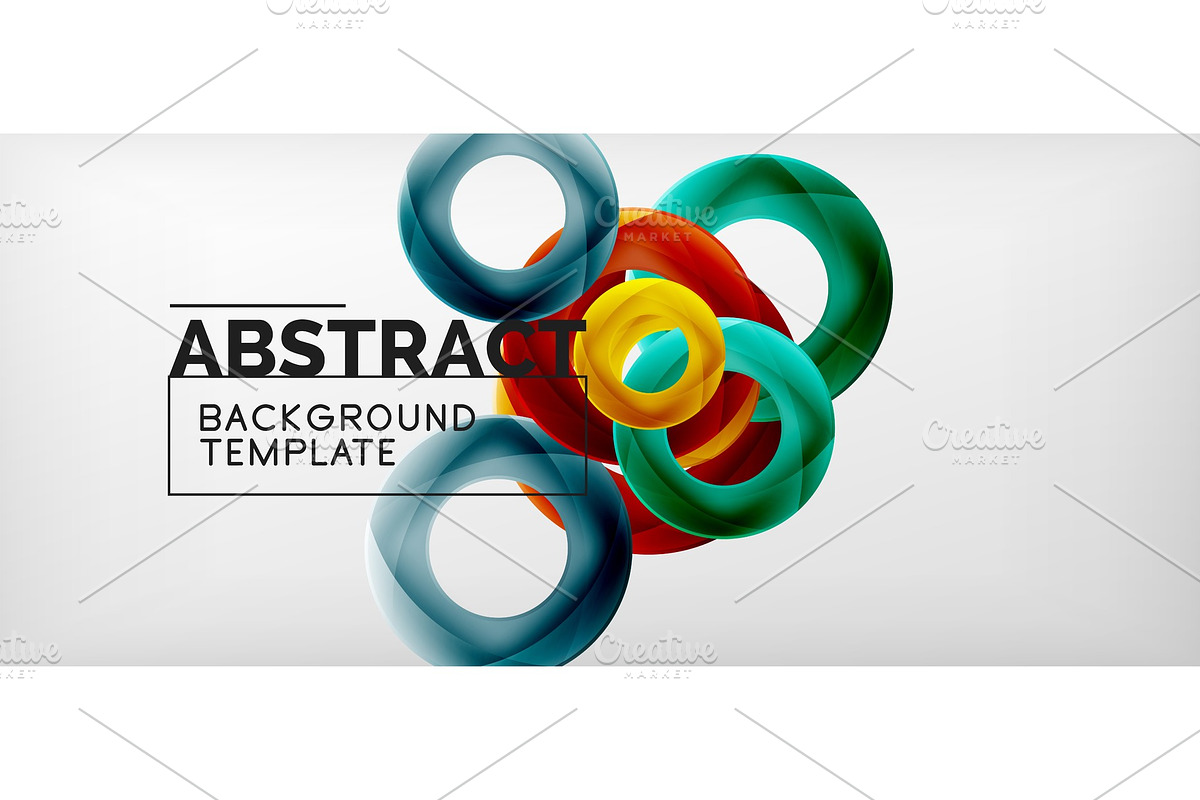 Vector circles abstract background in Illustrations - product preview 8