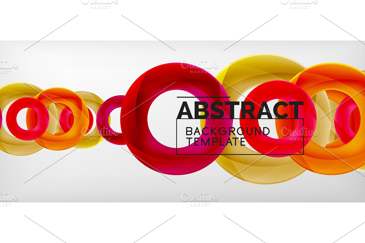 Flying circles geometric abstract in Illustrations - product preview 8
