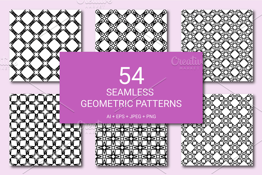 54 Seamless geometric patterns in Patterns - product preview 8