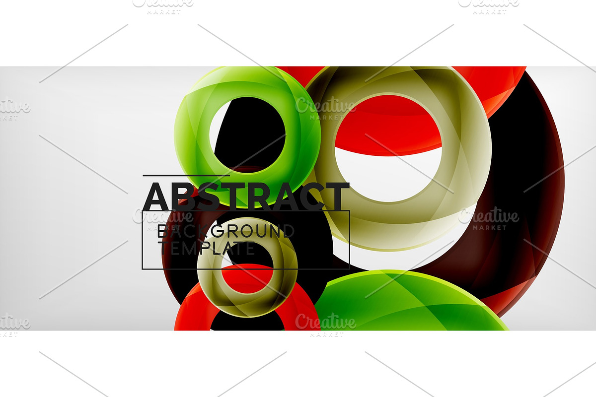 Vector circles abstract background in Illustrations - product preview 8