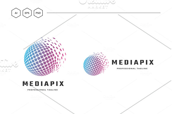 Pixel Media in Logo Templates - product preview 4