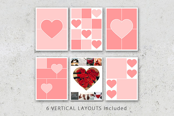 5x7 Heart Photo Card Template Pack in Card Templates - product preview 1