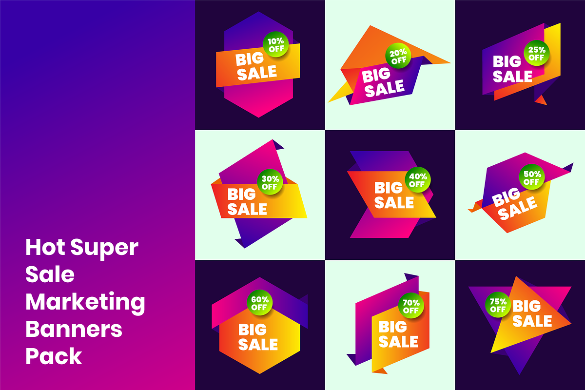 Hot Super Sale Marketing Banners in Objects - product preview 8