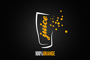Orange juice splash glass design