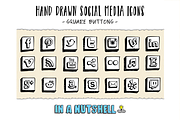 Hand Drawn Social Media Icons Square