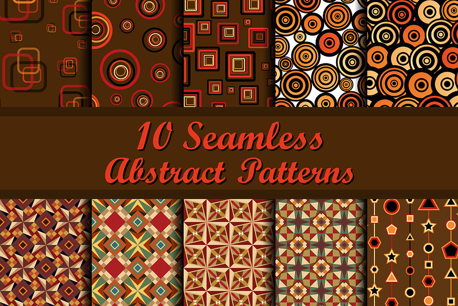 Ten Geometrical Seamless Patterns in Patterns - product preview 8