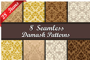Set of 28 Damask Seamless Patterns