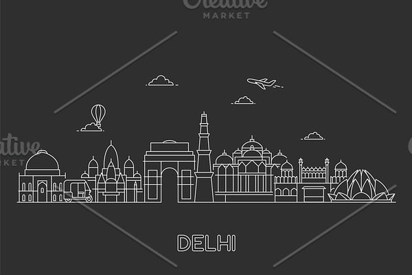 Delhi skyline