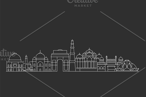 Delhi skyline in Illustrations - product preview 2