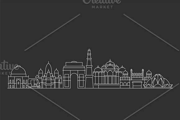 Delhi skyline in Illustrations - product preview 3