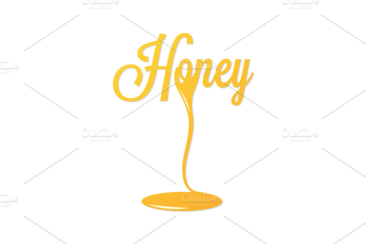 Honey isolated sign in Objects - product preview 8