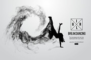silhouette of a breakdancer girl