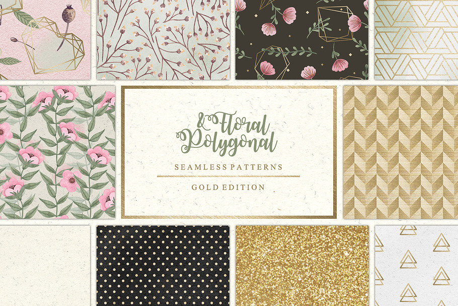 Floral & Polygonal Patterns Gold in Patterns - product preview 8