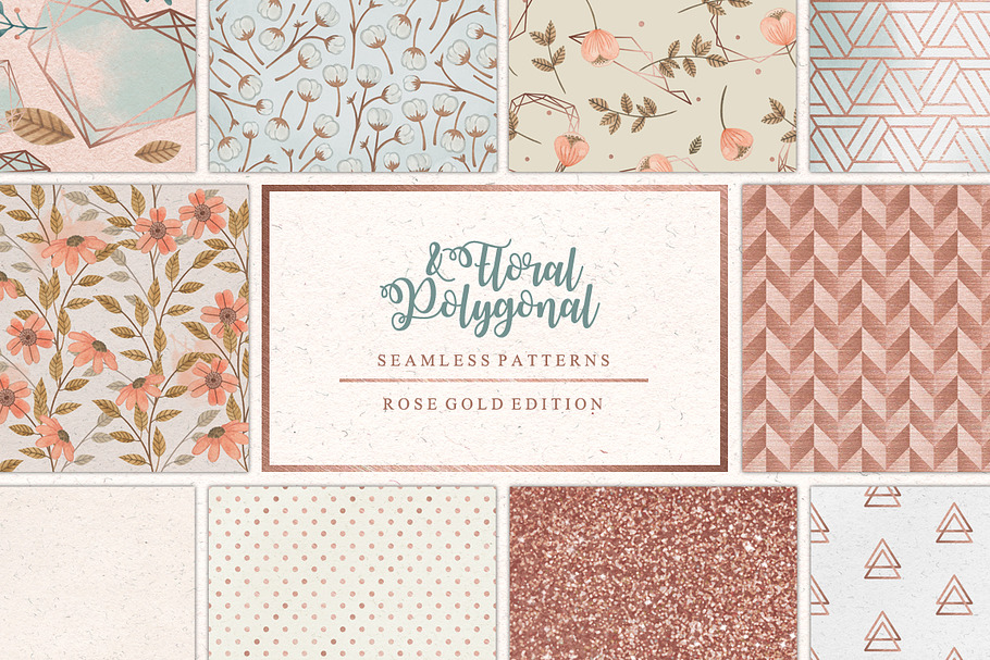 Floral & Polygonal Patterns RoseGold in Patterns - product preview 8