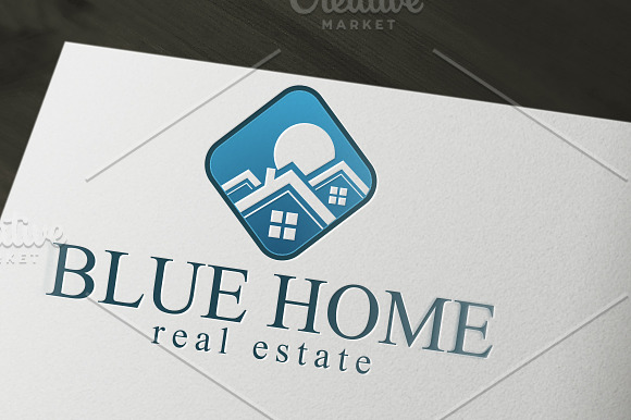 Blue Home - Real Estate Logo in Logo Templates - product preview 1
