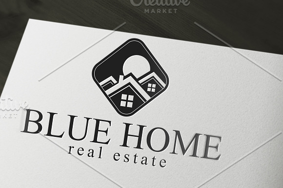 Blue Home - Real Estate Logo in Logo Templates - product preview 3