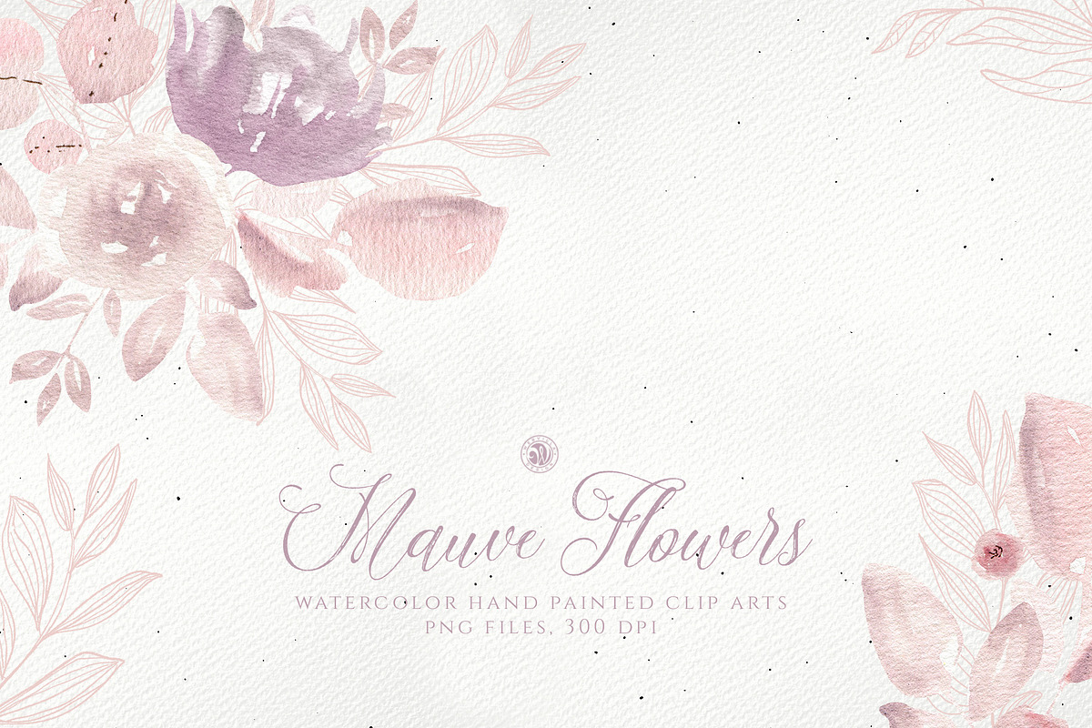 Mauve Flowers in Illustrations - product preview 8