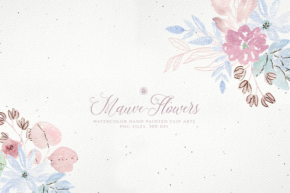 Mauve Flowers in Illustrations - product preview 2