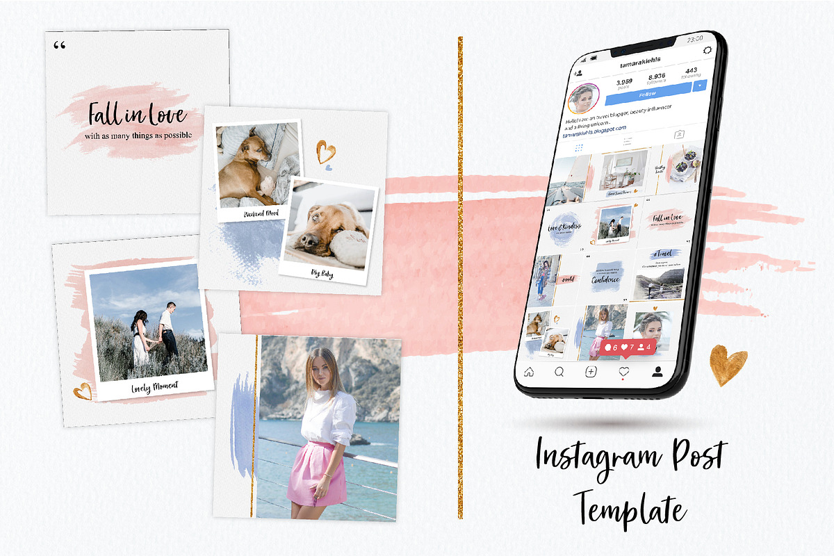 Watercolour Instagram Feeds Template in Instagram Templates - product preview 8