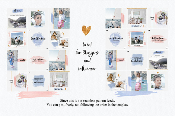 Watercolour Instagram Feeds Template in Instagram Templates - product preview 3