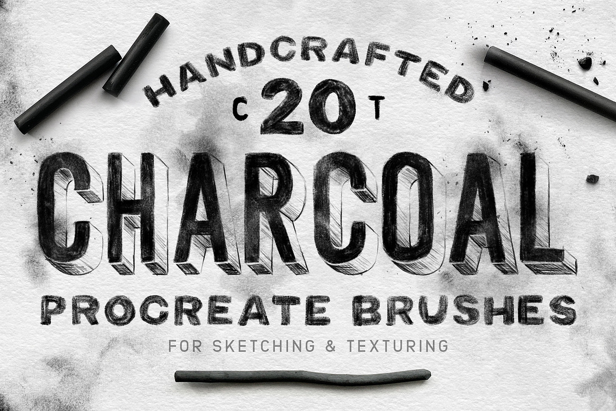 Charcoal Procreate Brushes in Add-Ons - product preview 8