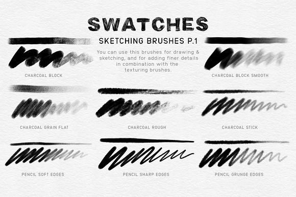 Charcoal Procreate Brushes in Add-Ons - product preview 7