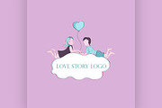 Love story Logo Symbol