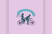 Love story Logo Symbol