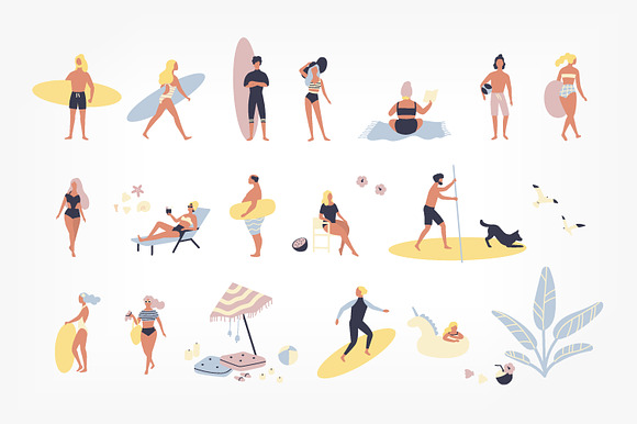 Summer beach bundle in Illustrations - product preview 2