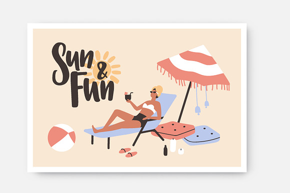 Summer beach bundle in Illustrations - product preview 8
