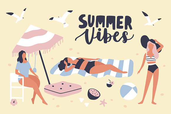 Summer beach bundle in Illustrations - product preview 10