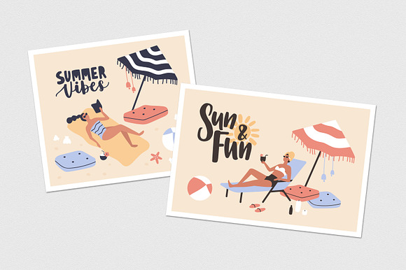 Summer beach bundle in Illustrations - product preview 12
