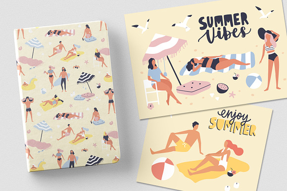 Summer beach bundle in Illustrations - product preview 14