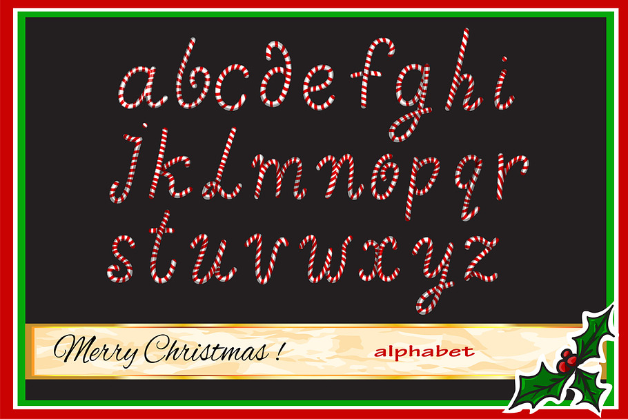Christmas Candy alphabet.
