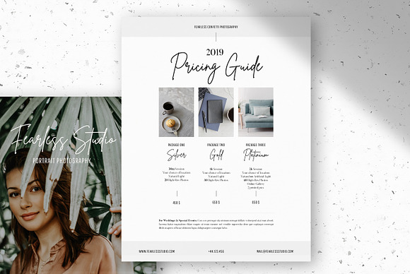 Pricing Guide Template - Photography in Flyer Templates - product preview 1