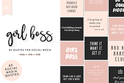 Girl Boss Social Media Quotes Pack