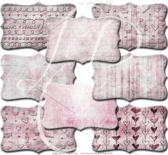 Pink Valentine Clipart Frame Set PNG in Objects - product preview 1