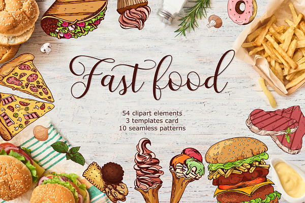 Fast Food-clipart+menu