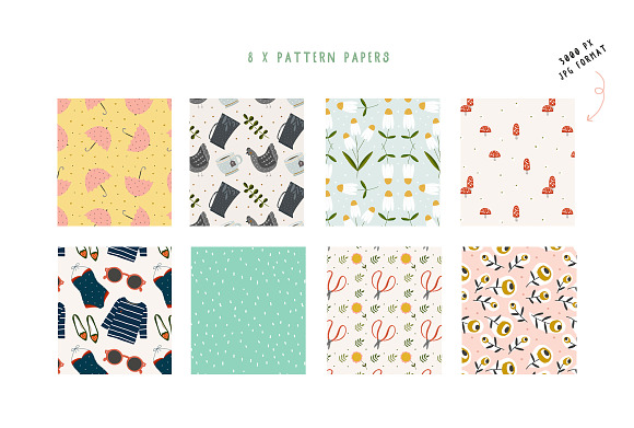 101 Hand Drawn Colour Elements in Illustrations - product preview 7