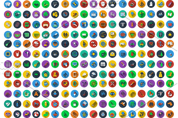 744 icons in flat design in Communication Icons - product preview 3