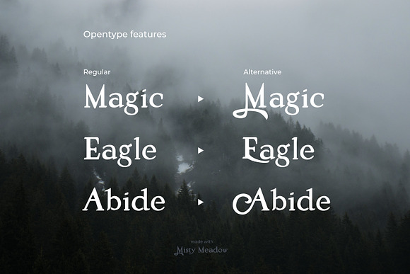 Misty Meadow - Mystical Serif Font in Serif Fonts - product preview 6