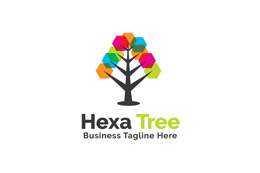 Hexa Tree Logo Template in Logo Templates - product preview 8