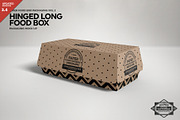 Hinged Long Sandwich Box Mockup