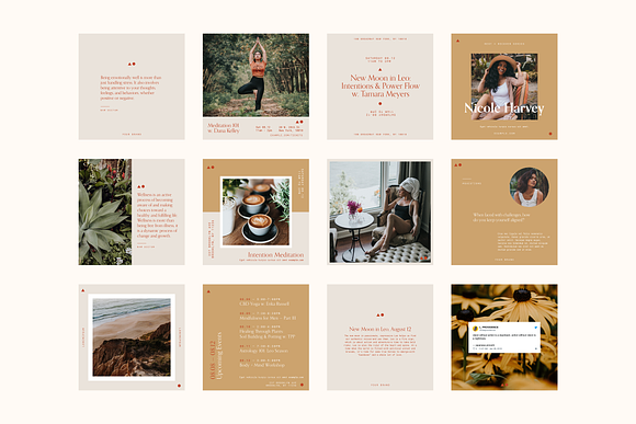 CALM Wellness Social Pack in Instagram Templates - product preview 3