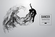 Silhouette of a dancing girl. Vector