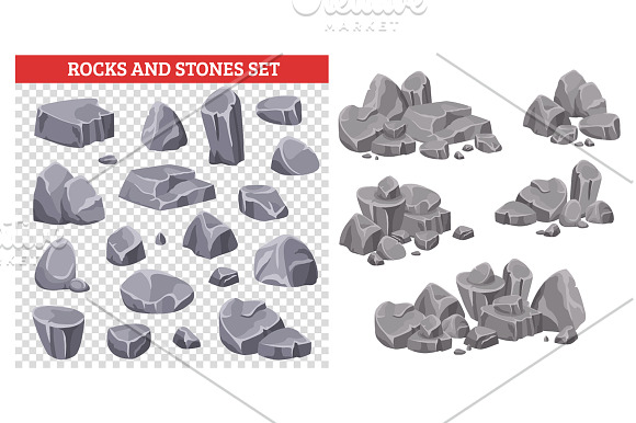 Rocks & Stones Set in Objects - product preview 2