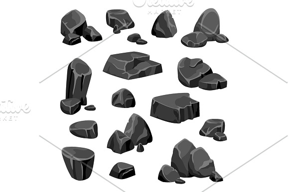 Rocks & Stones Set in Objects - product preview 3