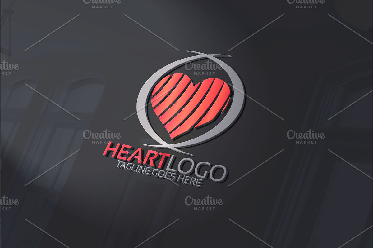 Heart Logo in Logo Templates - product preview 8