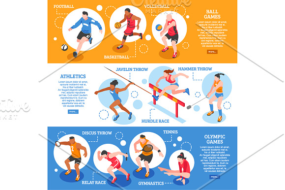 Sport Isometric Set in Illustrations - product preview 1